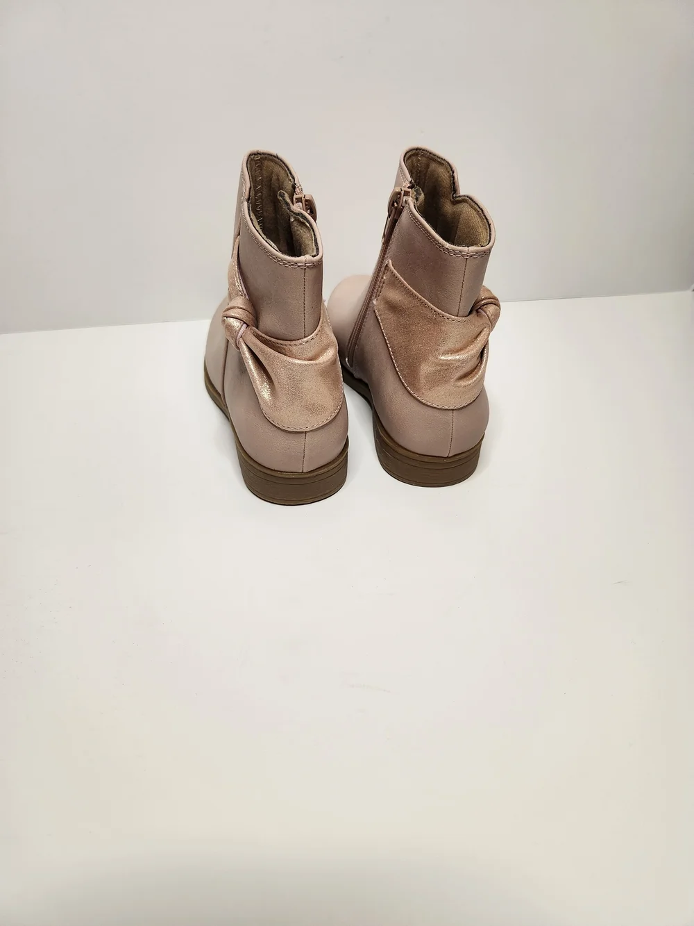 Rachel Shoes Pink Bow Ankle Boots for Kids